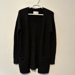 Wilfred Free Black Open-Front Cardigan Womens Size XXS